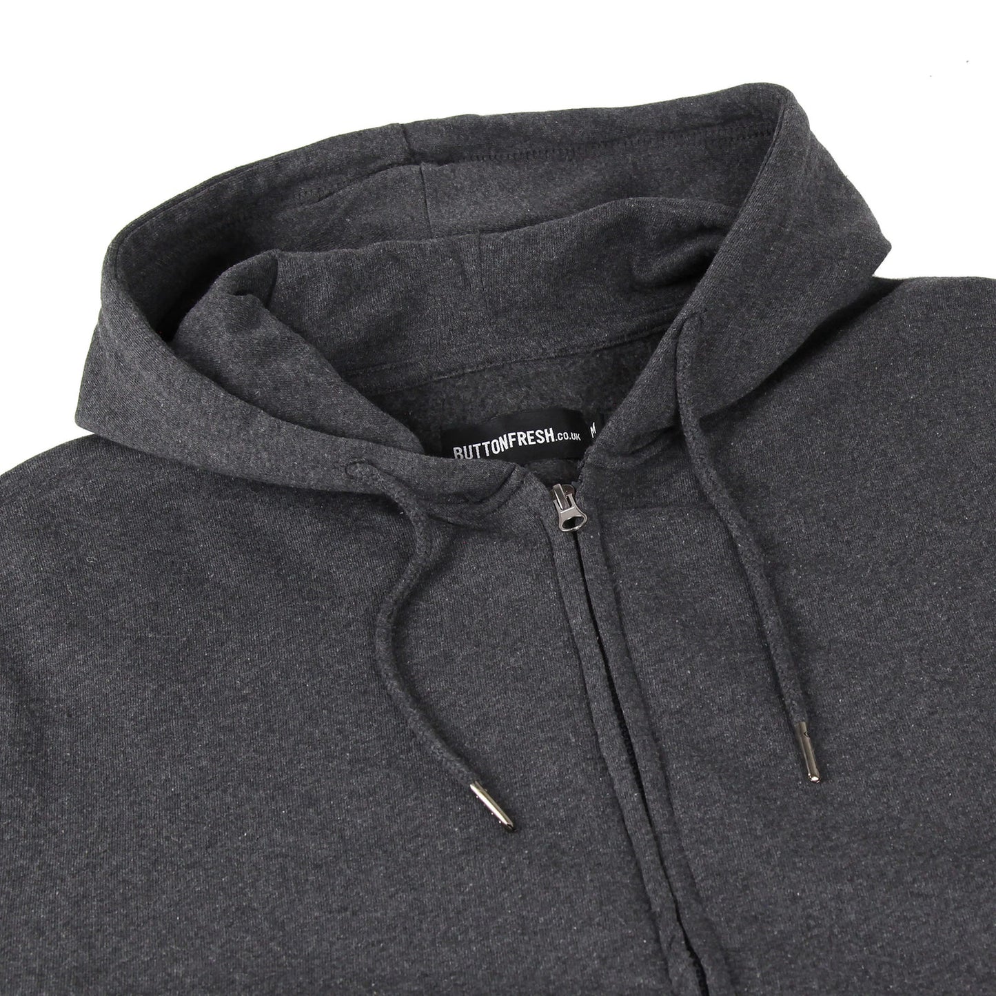 Mens Full Zip Hoodie Fleece Sweatshirt Jacket Casual Hooded Top | Qual - Zip Detail - QHA UK
