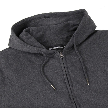 Mens Full Zip Hoodie Fleece Sweatshirt Jacket Casual Hooded Top | Qual - Zip Detail - QHA UK