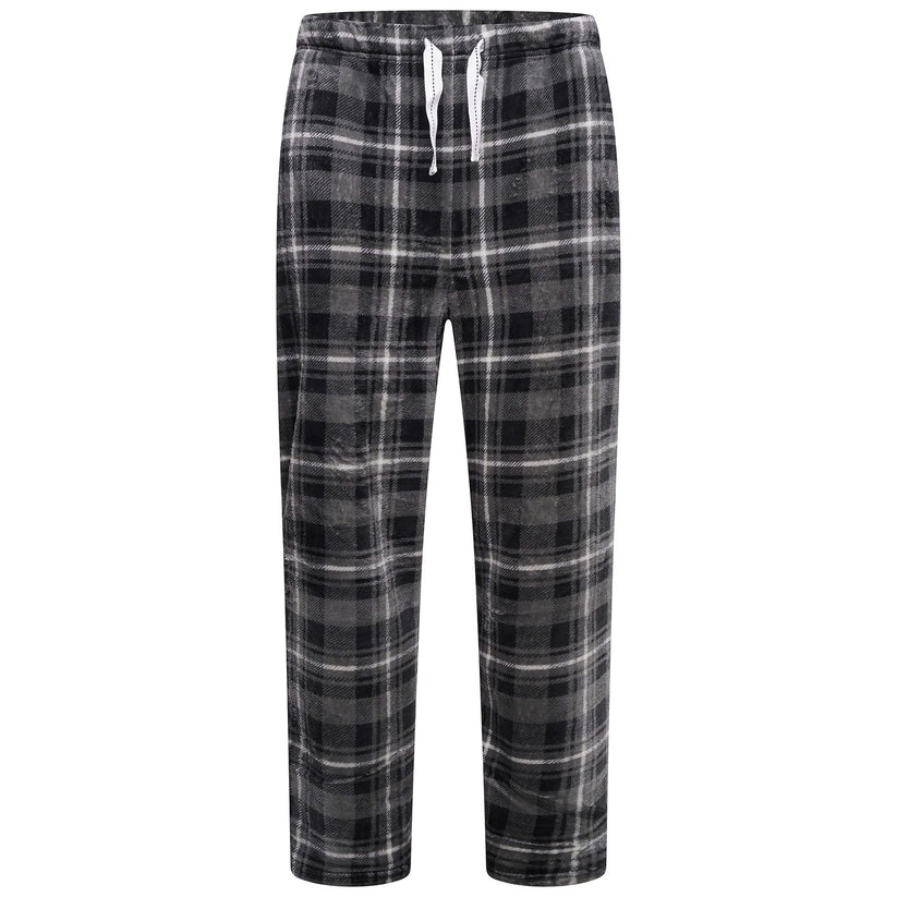 Mens Plush Fleece Lounge Set Pyjama Tracksuit Soft Warm Loungewear - QHA UK