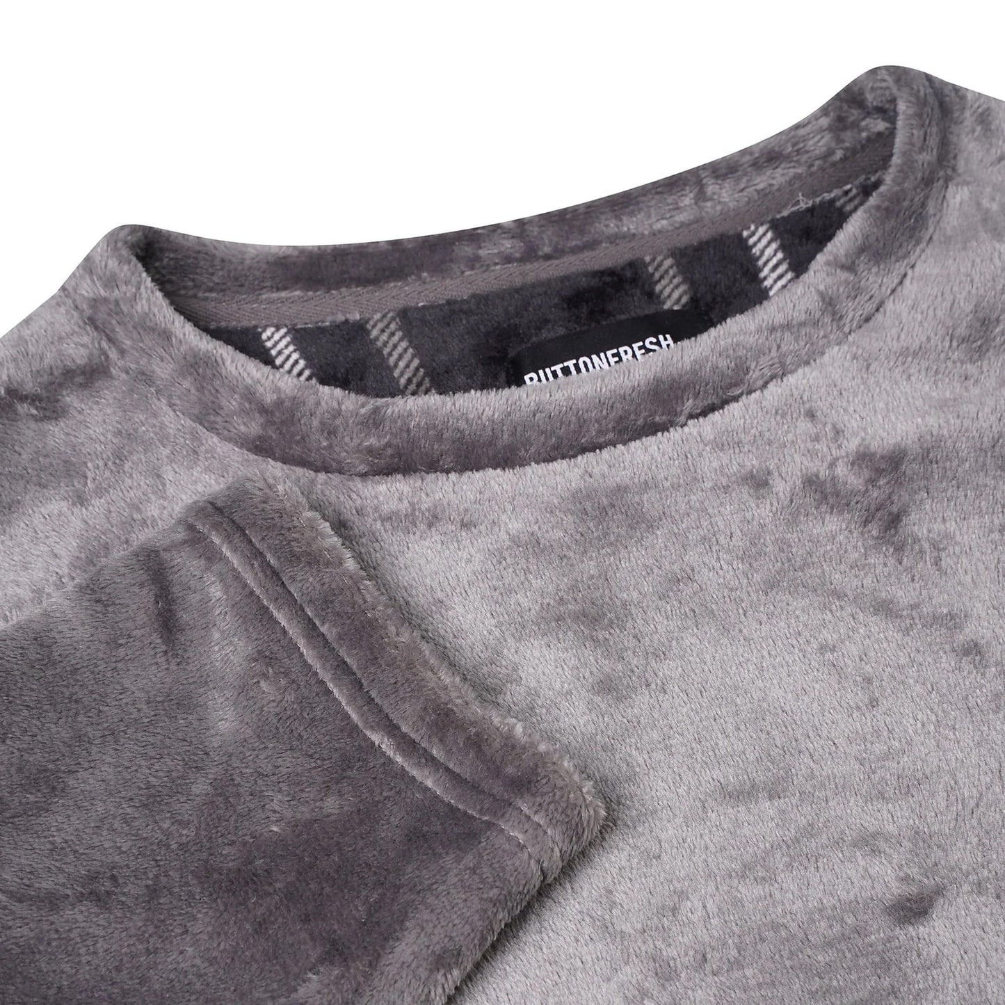 Mens Plush Fleece Lounge Set Pyjama Tracksuit Soft Warm Loungewear - QHA UK