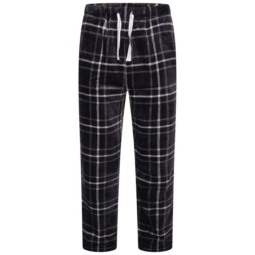 Mens Plush Fleece Lounge Set Pyjama Tracksuit Soft Warm Loungewear - QHA UK