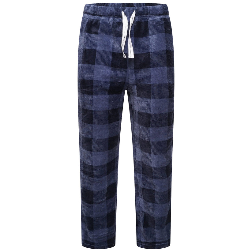 Mens Plush Fleece Lounge Set Pyjama Tracksuit Soft Warm Loungewear - QHA UK