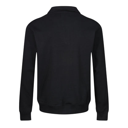 Mens Quarter Zip Sweatshirt Fleece Pullover Work Jumper Cotton Blend | - Zip Detail - QHA UK