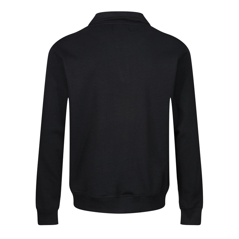 Mens Quarter Zip Sweatshirt Fleece Pullover Work Jumper Cotton Blend | - Zip Detail - QHA UK