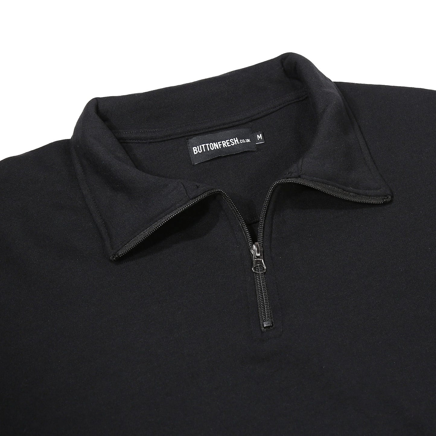Mens Quarter Zip Sweatshirt Fleece Pullover Work Jumper Cotton Blend | - Zip Detail - QHA UK
