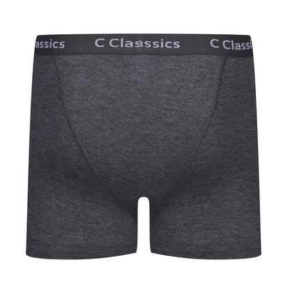 C Classics Mens 3 Pack Boxer Shorts Button Fly Cotton Rich Comfort Fit - Button Detail - QHA UK