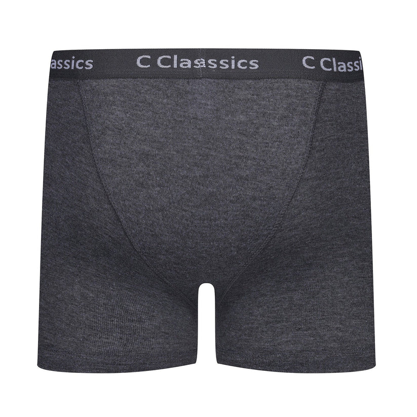 C Classics Mens 3 Pack Boxer Shorts Button Fly Cotton Rich Comfort Fit - Button Detail - QHA UK