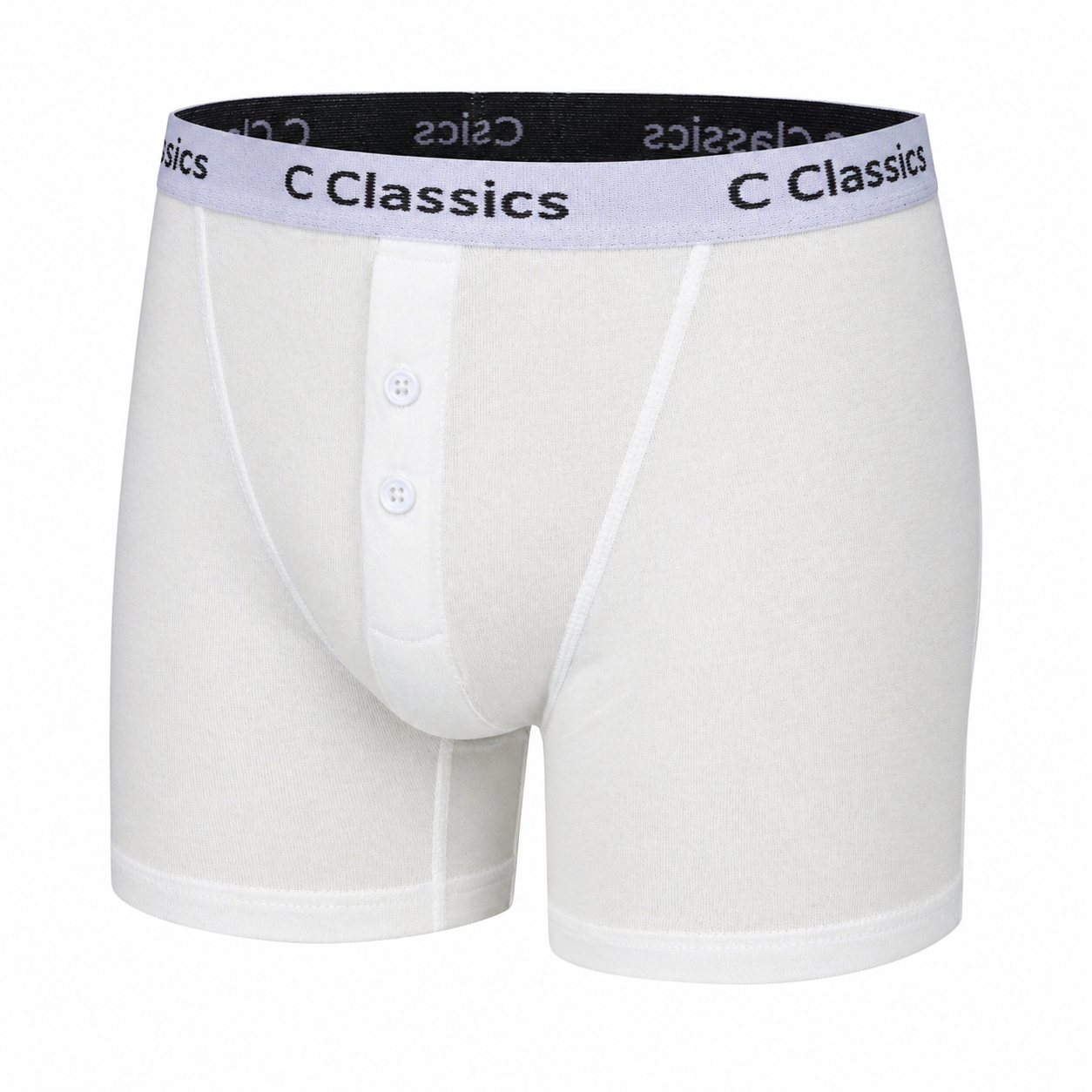 C Classics Mens 3 Pack Boxer Shorts Button Fly Cotton Rich Comfort Fit - Button Detail - QHA UK