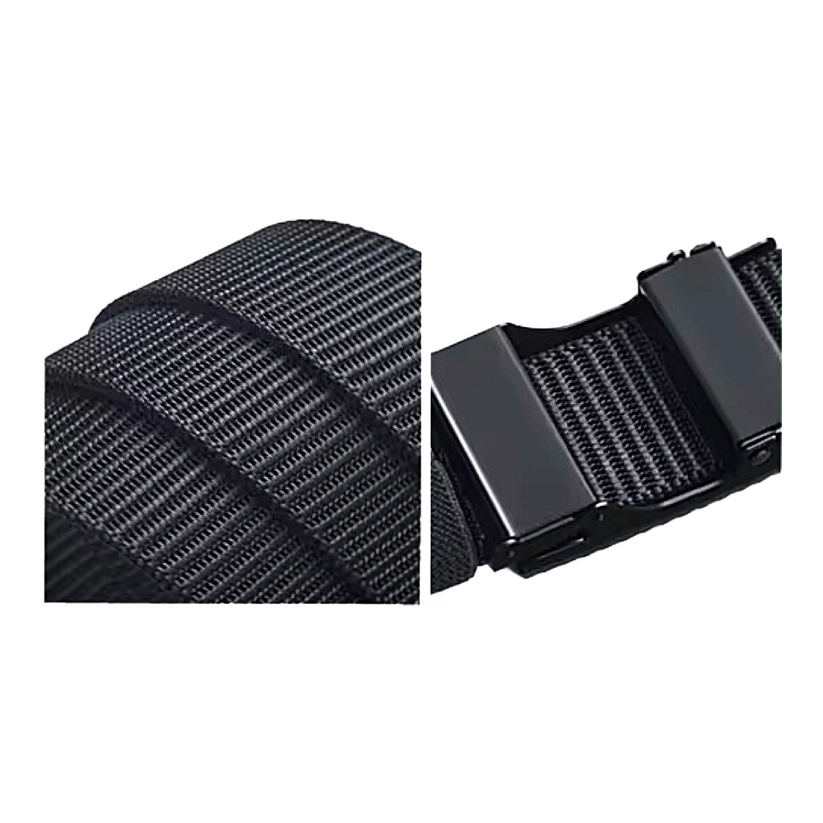 QHA Unisex Canvas Ratchet Belt, Dynamic Chevron Automatic Buckle - QHA UK