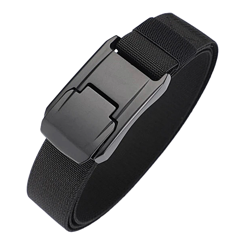 QHA Unisex Canvas Ratchet Belt, Ultra-Minimalist Plastic Buckle - QHA UK