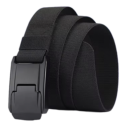 QHA Unisex Canvas Ratchet Belt, Ultra-Minimalist Plastic Buckle - QHA UK