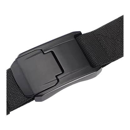 QHA Unisex Canvas Ratchet Belt, Ultra-Minimalist Plastic Buckle - QHA UK