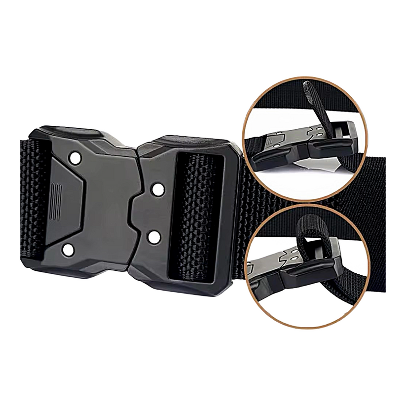 QHA Mens 38mm Quick Release Magnetic Buckle Canvas Belt CB05 - QHA UK