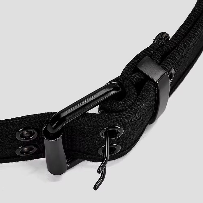 Mens 37mm Braided Canvas Golf Belt | Flexible Woven Strap & Pin - QHA UK