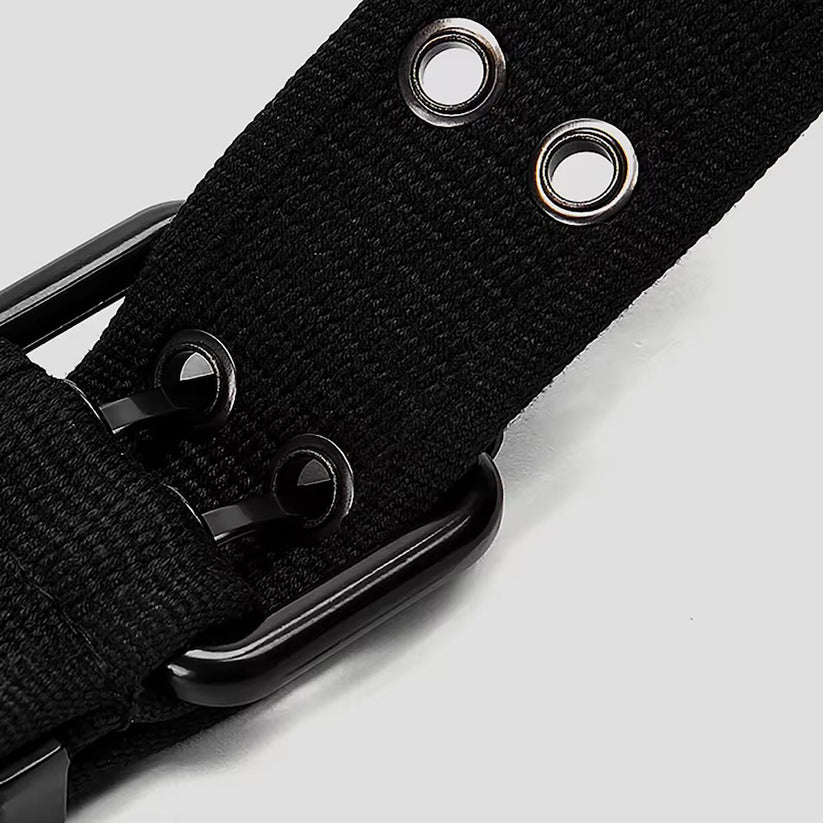 Mens 37mm Braided Canvas Golf Belt | Flexible Woven Strap & Pin - QHA UK
