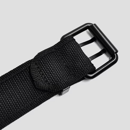 Mens 37mm Braided Canvas Golf Belt | Flexible Woven Strap & Pin - QHA UK