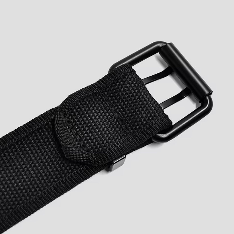 Mens 37mm Braided Canvas Golf Belt | Flexible Woven Strap & Pin - QHA UK