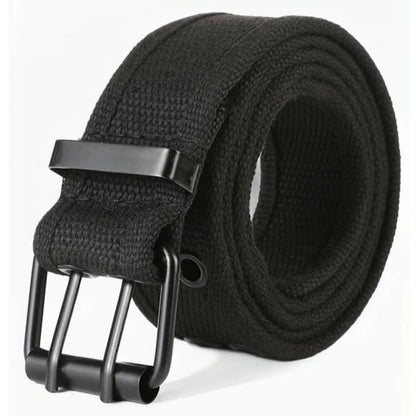 Mens 37mm Braided Canvas Golf Belt | Flexible Woven Strap & Pin - QHA UK