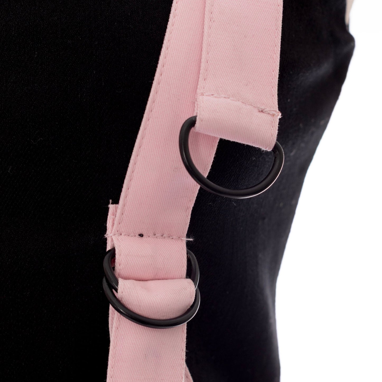 Chemical Black Women's Crop Top Veil and Void Black and Pink Harness - QHA UK
