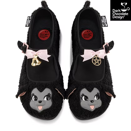 Chocolaticas Gothic Mary Jane Flats I Am the Black Sheep Plush - QHA UK