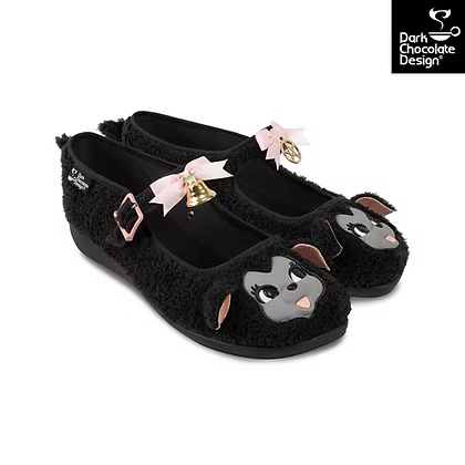 Chocolaticas Gothic Mary Jane Flats I Am the Black Sheep Plush - QHA UK