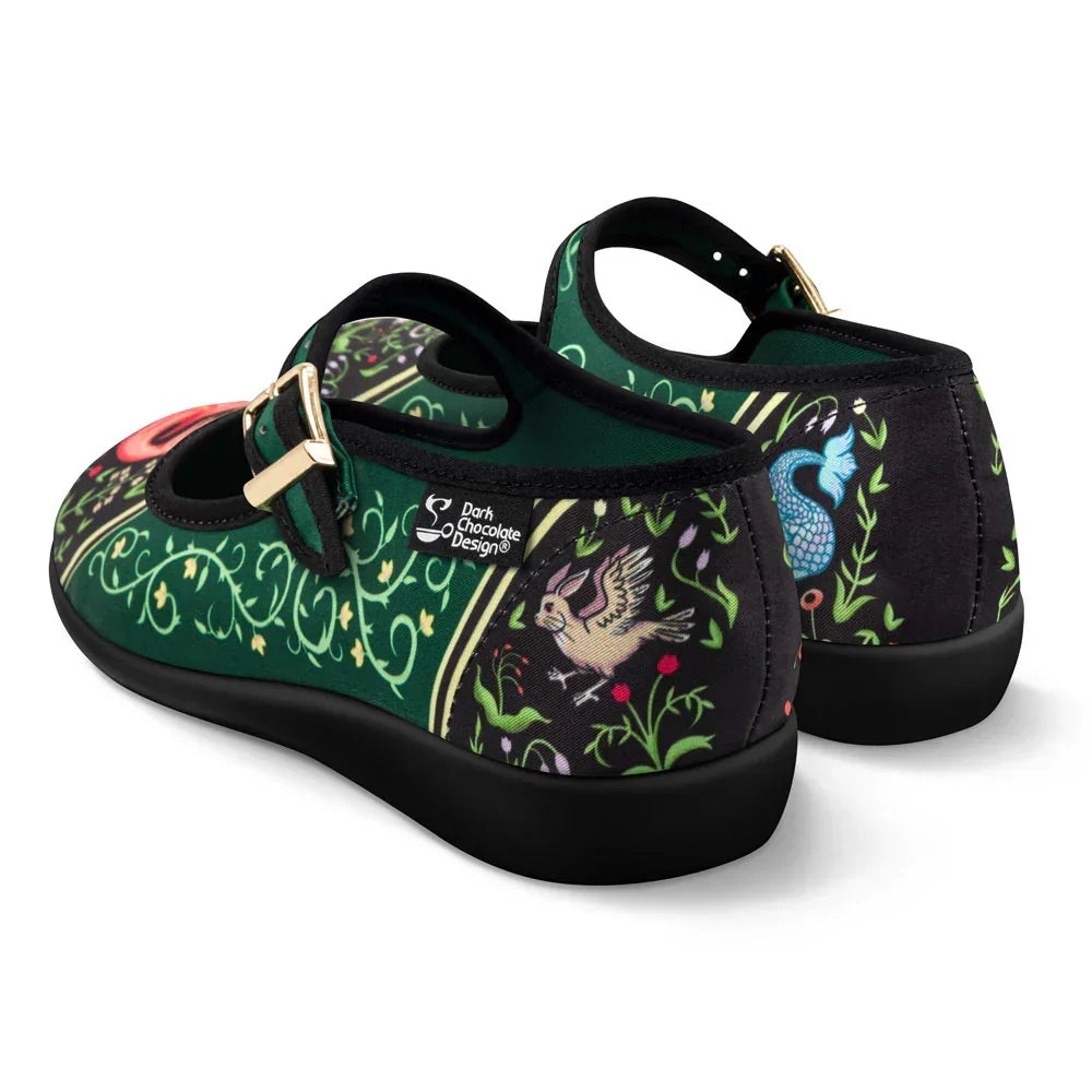 Chocolaticas Women's Mary Jane Flats Medieval Bestiary Mary Jane Flat - QHA UK