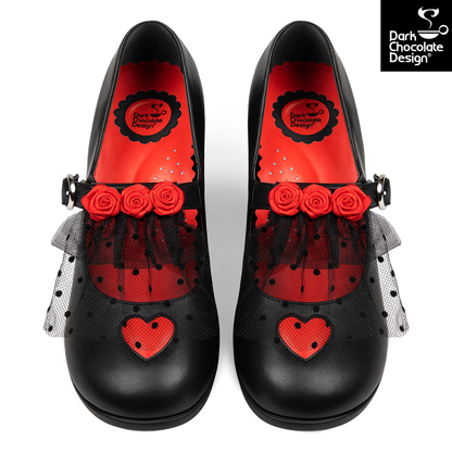 Chocolaticas Gothic Heels Melancholy Rose and Lace Mid UK 4.5-8.5 - QHA UK