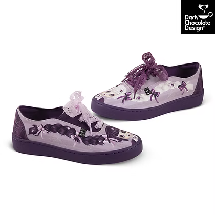 Chocolaticas Gothic Lace-Up Trainers Nocturna Sisters Dollface - QHA UK