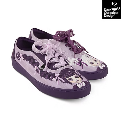 Chocolaticas Gothic Lace-Up Trainers Nocturna Sisters Dollface - QHA UK