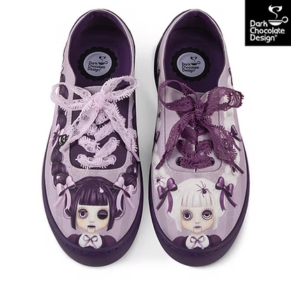 Chocolaticas Gothic Lace-Up Trainers Nocturna Sisters Dollface - QHA UK
