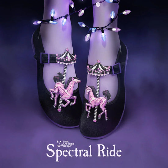 Chocolaticas Gothic Mary Jane Flats Spectral Ride Carousel UK 4.5-8.5 - QHA UK
