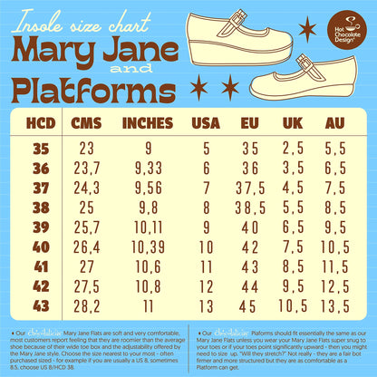 Chocolaticas Gothic Mary Jane Flats Spectral Ride Carousel UK 4.5-8.5 - QHA UK