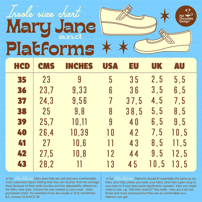 Chocolaticas Gothic Mary Jane Flats Spectral Ride Carousel UK 4.5-8.5 - QHA UK