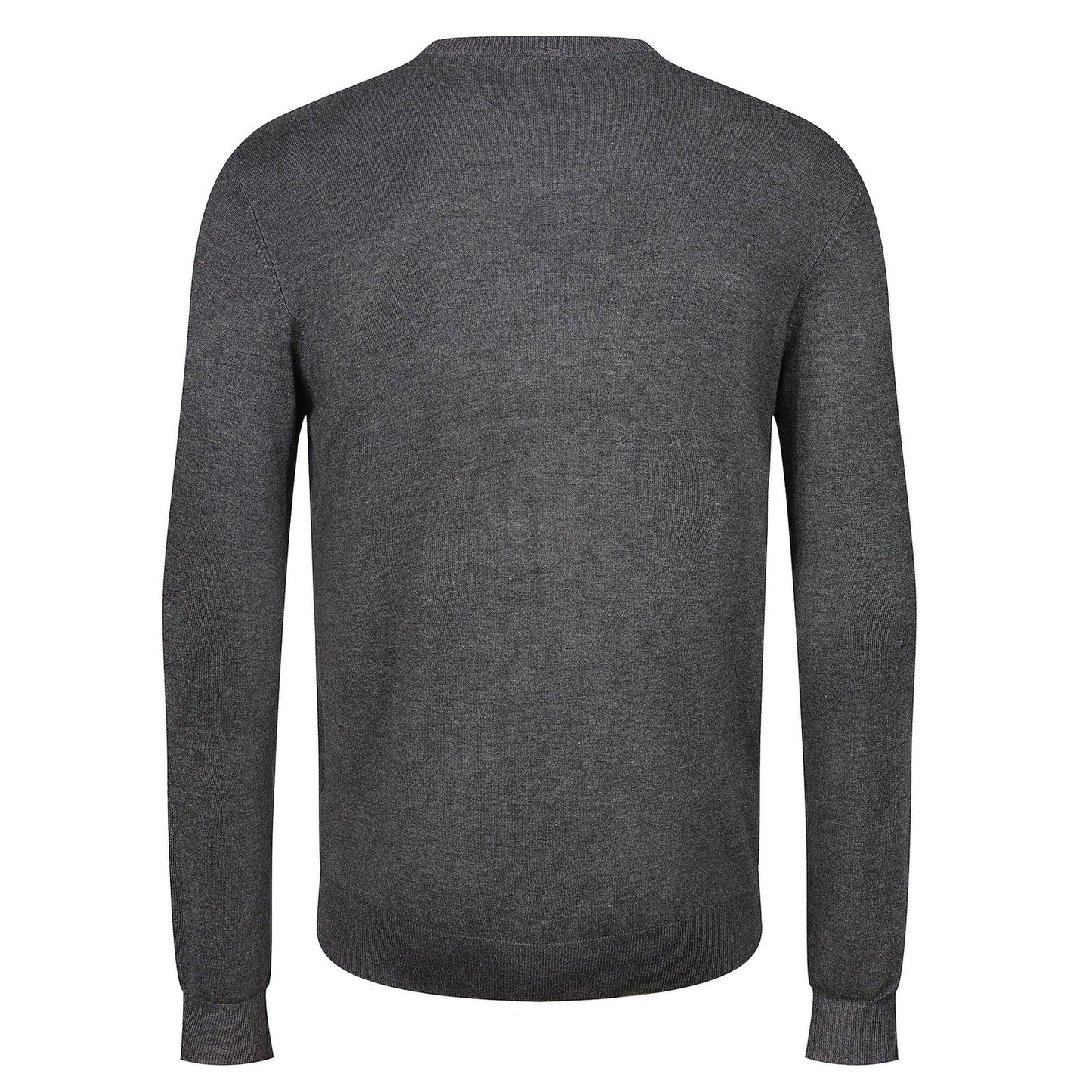 Mens Crew Neck Jumper Lightweight Knit Pullover Soft Casual Sweater - Collar Detail - QHA UK