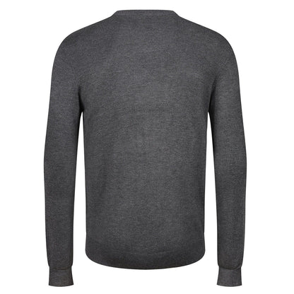 Mens Crew Neck Jumper Lightweight Knit Pullover Soft Casual Sweater - Collar Detail - QHA UK