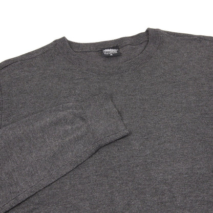 Mens Crew Neck Jumper Lightweight Knit Pullover Soft Casual Sweater - Collar Detail - QHA UK