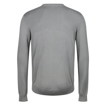 Mens Crew Neck Jumper Lightweight Knit Pullover Soft Casual Sweater - Collar Detail - QHA UK
