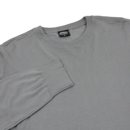 Mens Crew Neck Jumper Lightweight Knit Pullover Soft Casual Sweater - Collar Detail - QHA UK