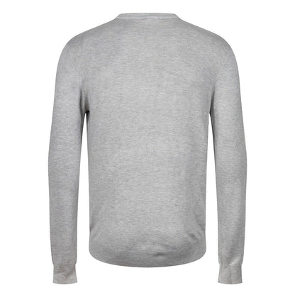 Mens Crew Neck Jumper Lightweight Knit Pullover Soft Casual Sweater - Collar Detail - QHA UK