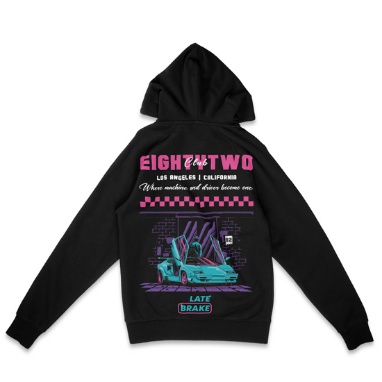 Late Brake Club 82 Hoodie T-Shirt Car Enthusiast Tee | Late Brake - QHA UK