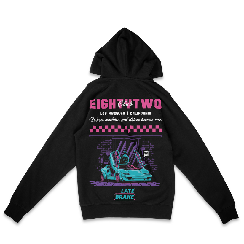 Late Brake Club 82 Hoodie T-Shirt Car Enthusiast Tee | Late Brake - QHA UK