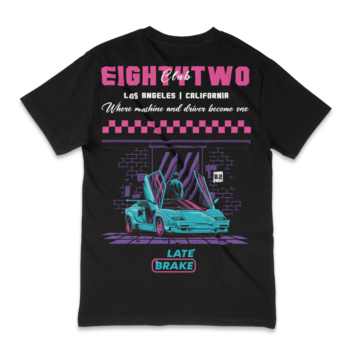 Late Brake Club 82 T-Shirt Cotton Car Enthusiast Tee 180gsm | Late - QHA UK