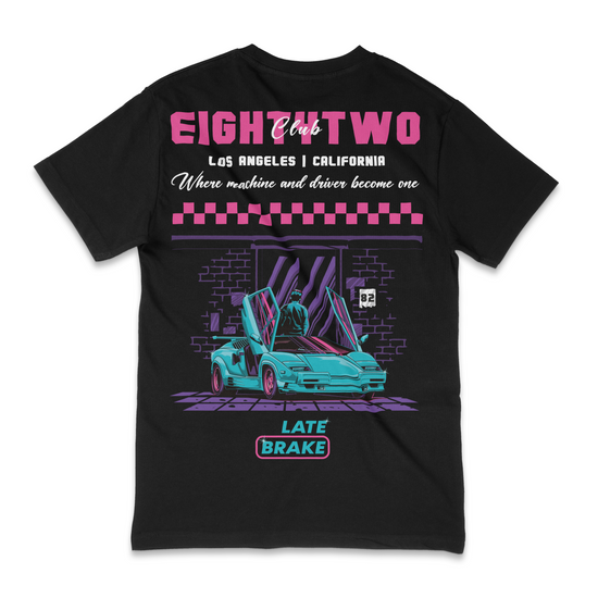 Late Brake Club 82 T-Shirt Cotton Car Enthusiast Tee 180gsm | Late - QHA UK