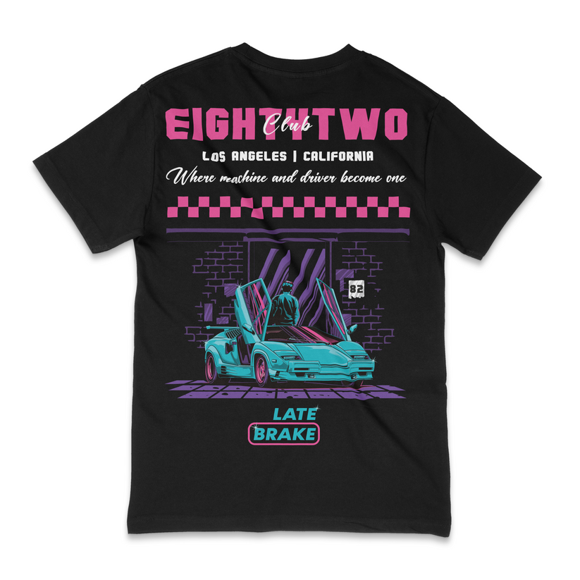 Late Brake Club 82 T-Shirt Cotton Car Enthusiast Tee 180gsm | Late - QHA UK