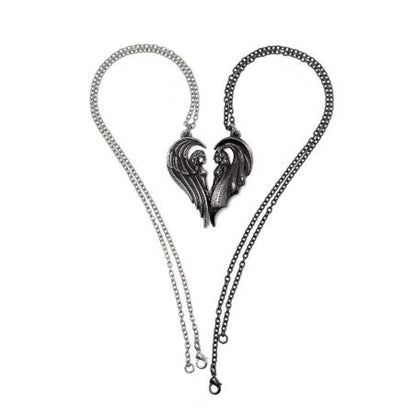 Alchemy Gothic Necklace Couple Angel Demon Magnetic Set - QHA UK