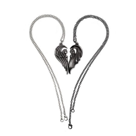 Alchemy Gothic Necklace Couple Angel Demon Magnetic Set - QHA UK