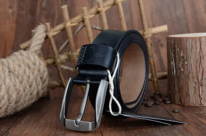 Mens Genuine Leather Belt Black Brown Jeans Trouser Waist 30-44 Free D - Waistband Detail - QHA UK