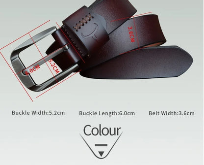 Mens Genuine Leather Belt Black Brown Jeans Trouser Waist 30-44 Free D - Waistband Detail - QHA UK
