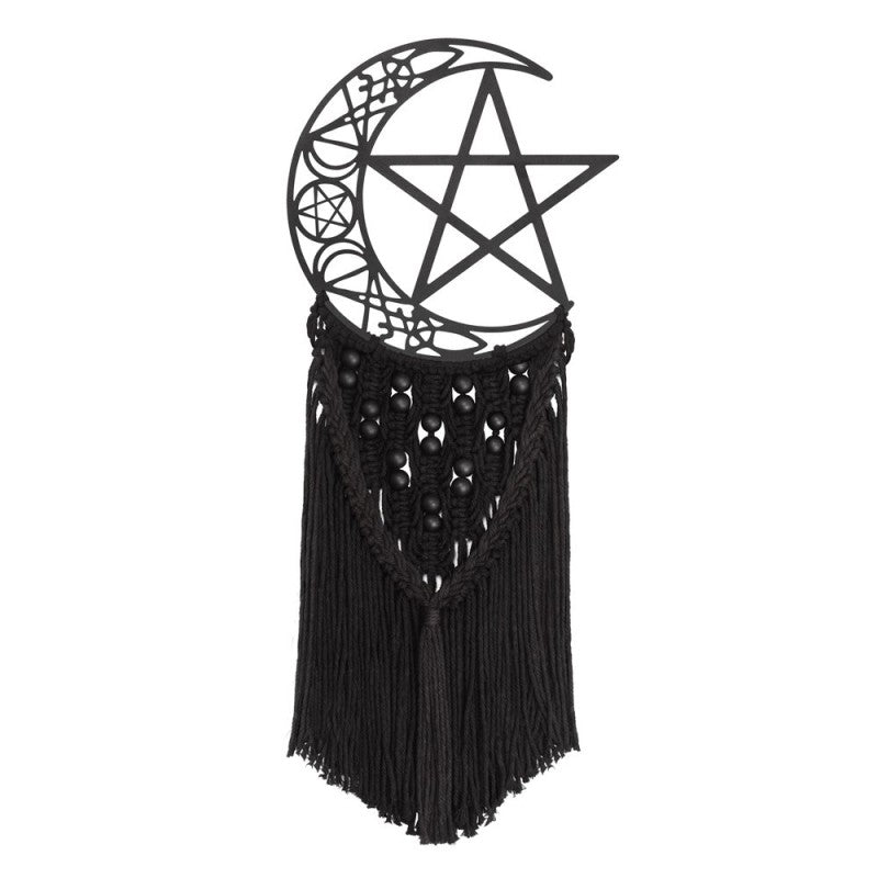 Alchemy Gothic Wall Hanging Crescent Moon Macramé - QHA UK