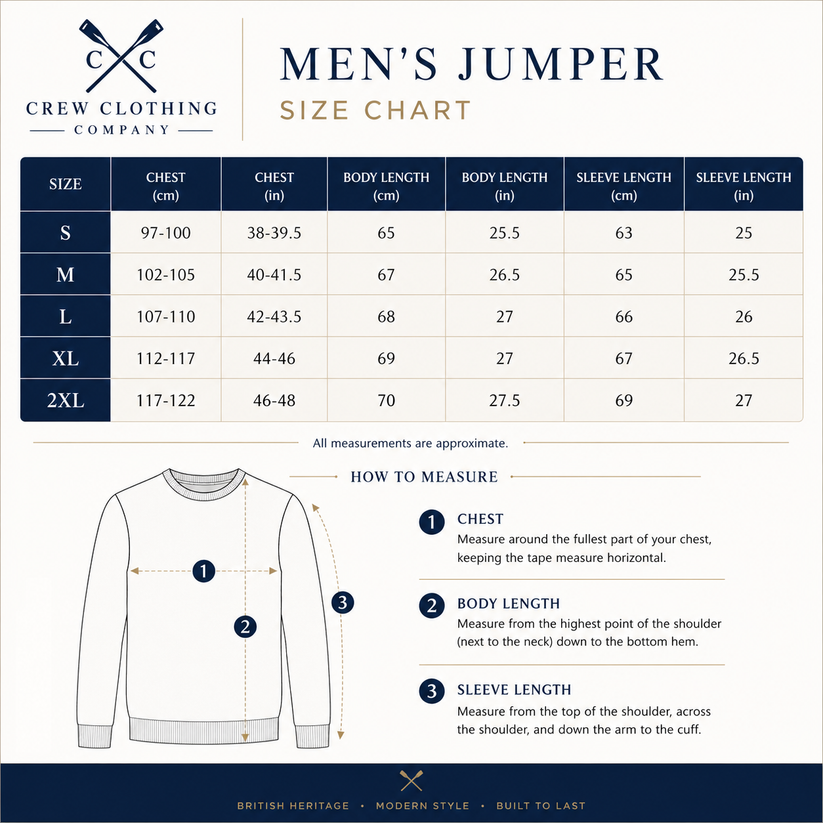 Crew Clothing Company Men's Cable Knit Button Neck Jumper | 6 Colours | XS–3XL - QHA UK